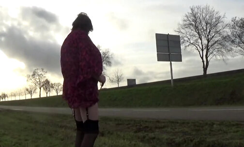 transgender travesti sounding urethral  outdoor road 10a