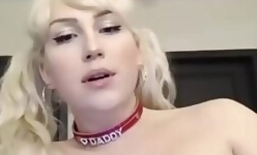 She is a Super Blonde Trap Girl Cocksucker and Sissy with a Dude