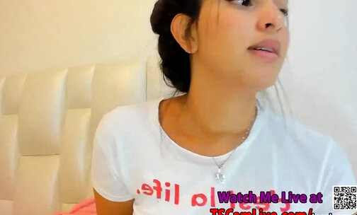 Hot Big Tits Latina Shemale on Webcam Part 2