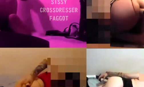 transvestite anal dildo training faggot split screen