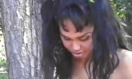 Titty Brunette Shemale Outdoor