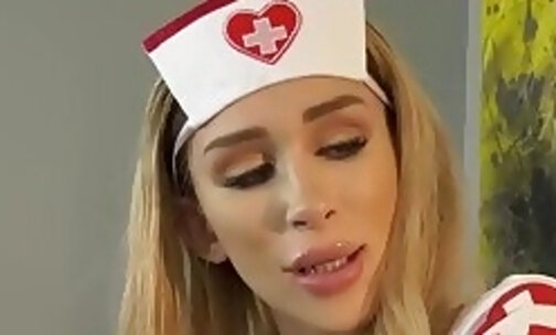 Fetish nurse shemale Angelina Please sucked and fucked too
