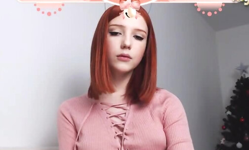 russian cutie redhead teen shemale solo cam