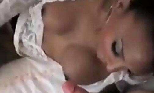 pretty black shemale strokes at a guys huge rod off