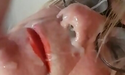 Piss in ass and cum on face