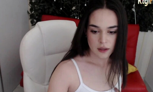 petite latina teen shemale teasing on webcam