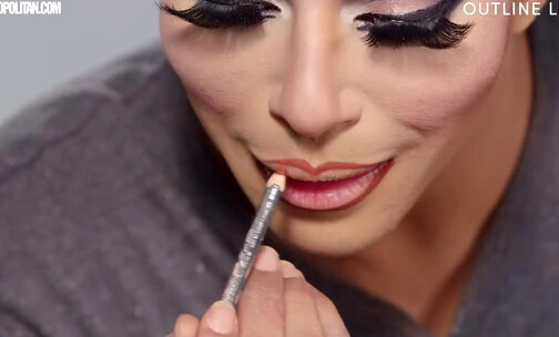 Shangela makes her makeup
