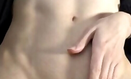 Skinny white trans with a big juicy dick
