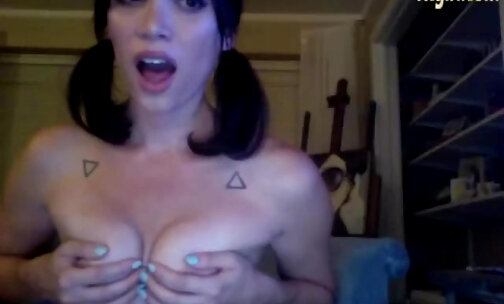 american shemale cutie enjoys striptease on webcam