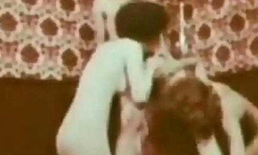 1970's porn star Jamie Gillis  suck shemale cock and fucking her along with a woman