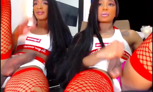 Huge cocks ebony Tranny couple webcam