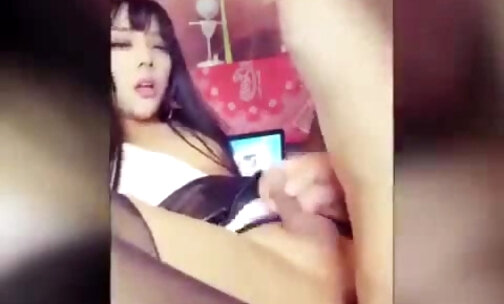 Chinese Ladyboy Takes Cock And Cums From Anal