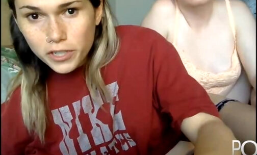 Cute Shemale and girl blowjob webcam