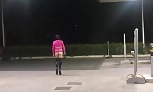 street whore pink slut public outdoor flashing exposed compilation