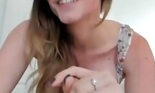 amazing cumshot at 01:46 brunette trans beauty teases on webcam