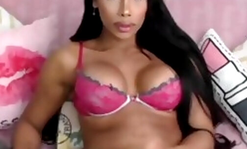 Shadi Kin Shows Off Her Red Lingerie And Delicious Big Juggs