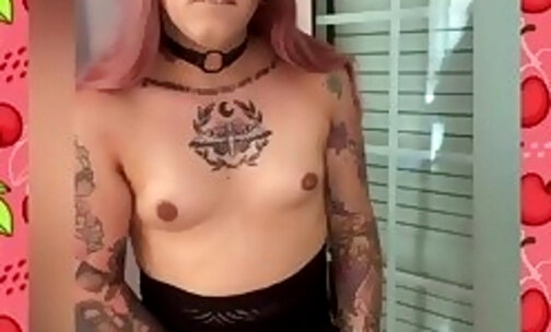 The wonderful trans Emma Ink gives you a hot handjob