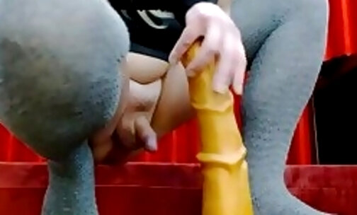 FloozyJezebelle Camslut destroys her ass with huge anal toys *** i love big toys