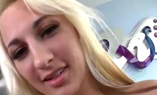 Blonde Girl Sucking Black Shemale