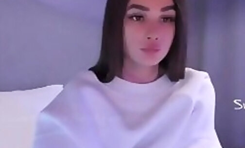 amazing pretty shemale slut stroking on live webcam par