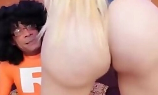 Big ass fucking of blonde shemale
